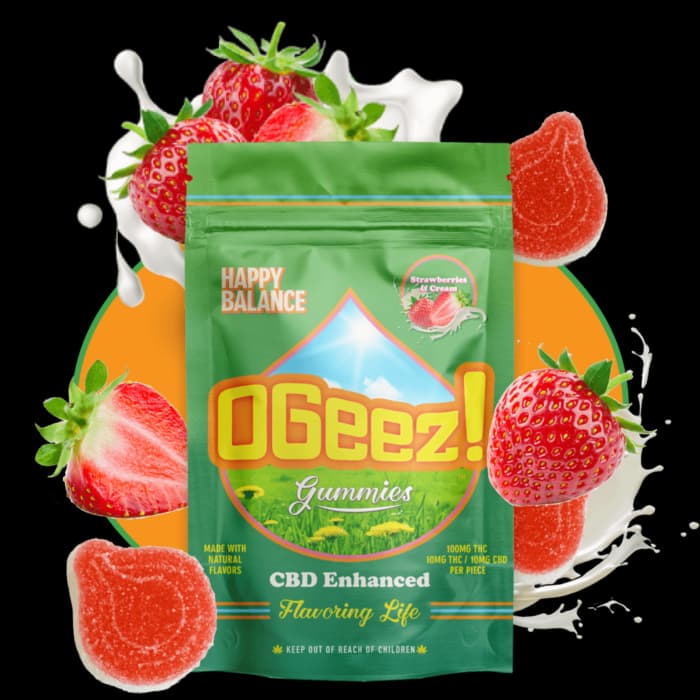 OGeez! Happy Balance Strawberry & Cream - 10pk Gummies