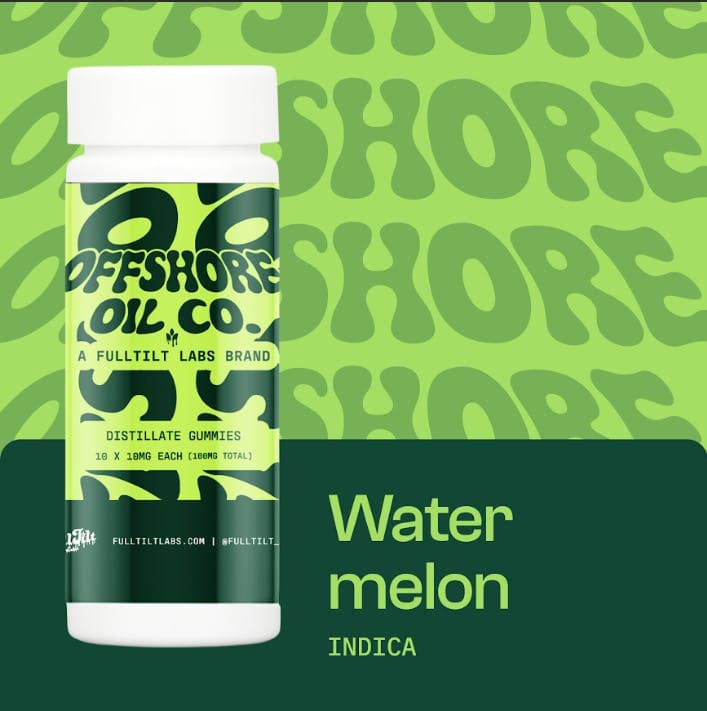 Off Shore Oil Co. Watermelon (I) Gummies | 10 Pack (100mg)