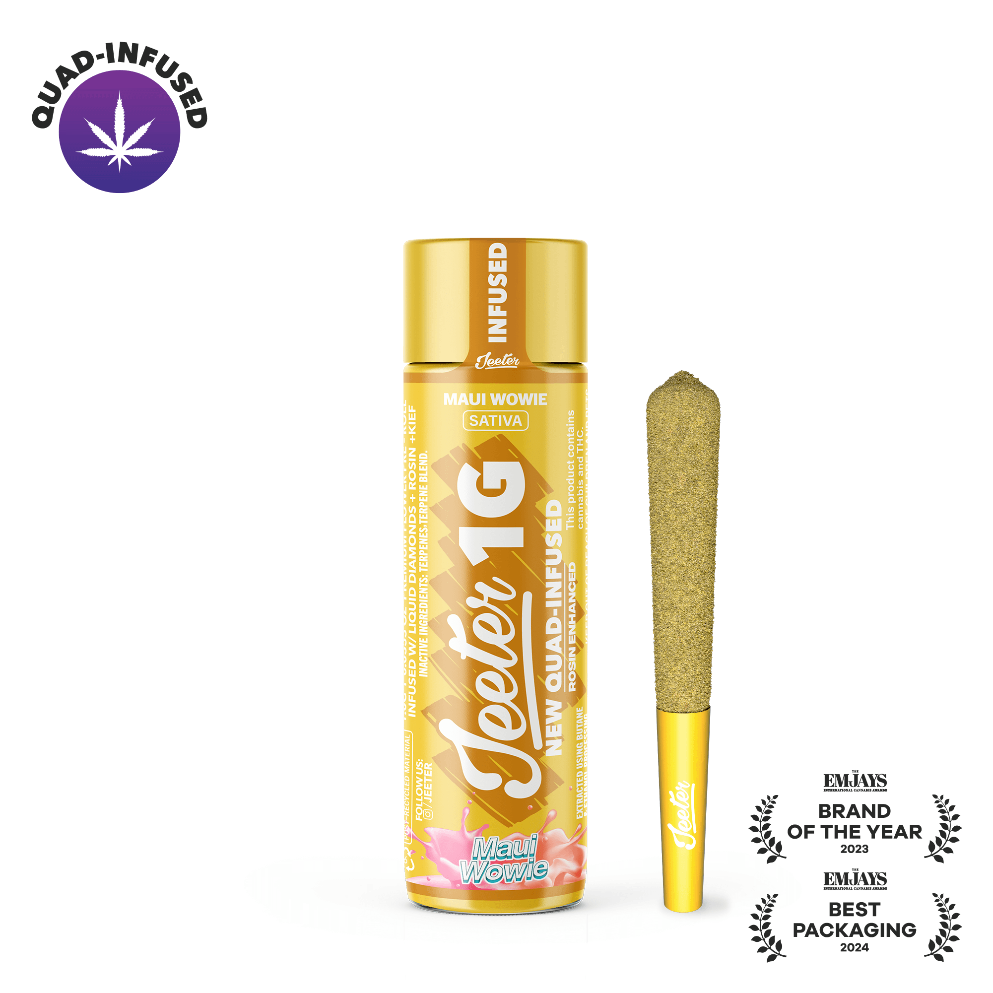 Jeeter Maui Wowie Quad-Infused Jeeter Joint | 1g