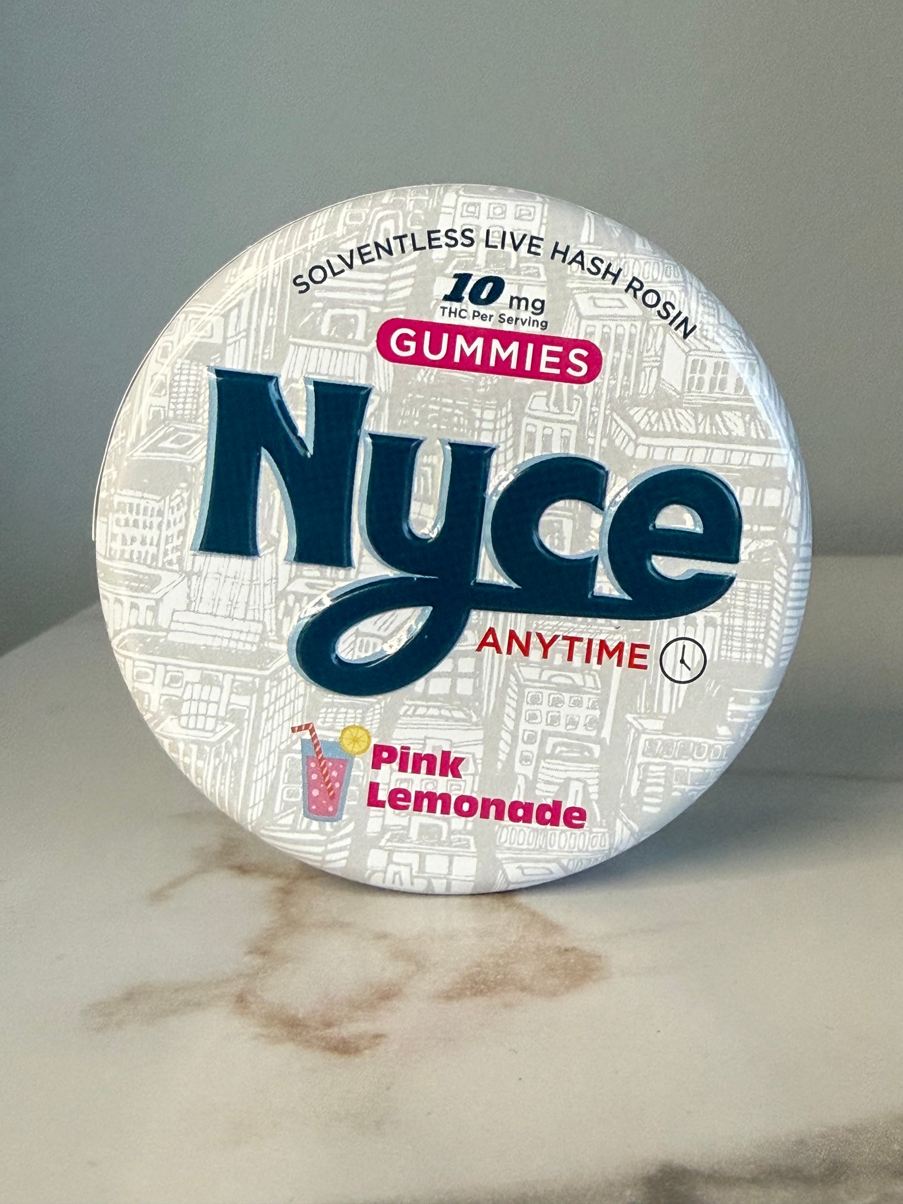 NYCE NYCE Pink Lemonade 10pk 100mg Live Rosin Gummies