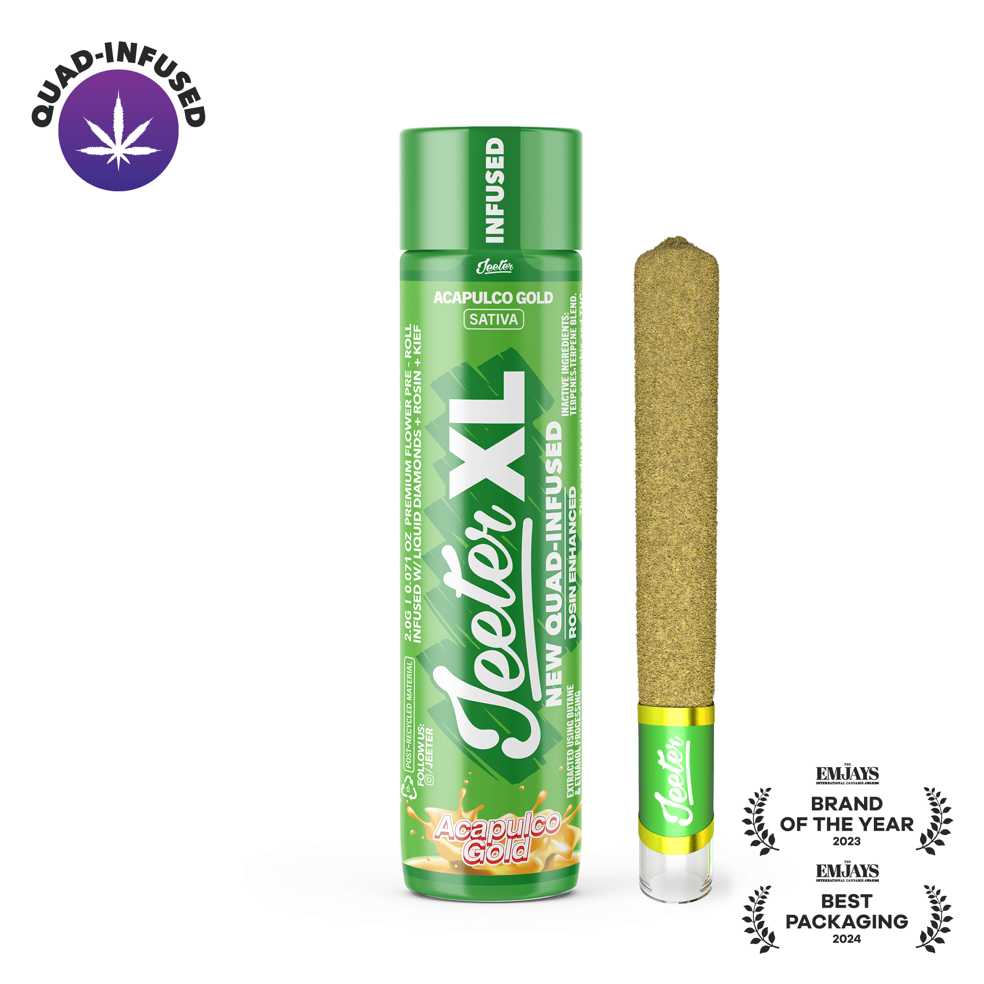 Jeeter Acapulco Gold | Quad-Infused | Pre-Roll | 5pk | 2.5g