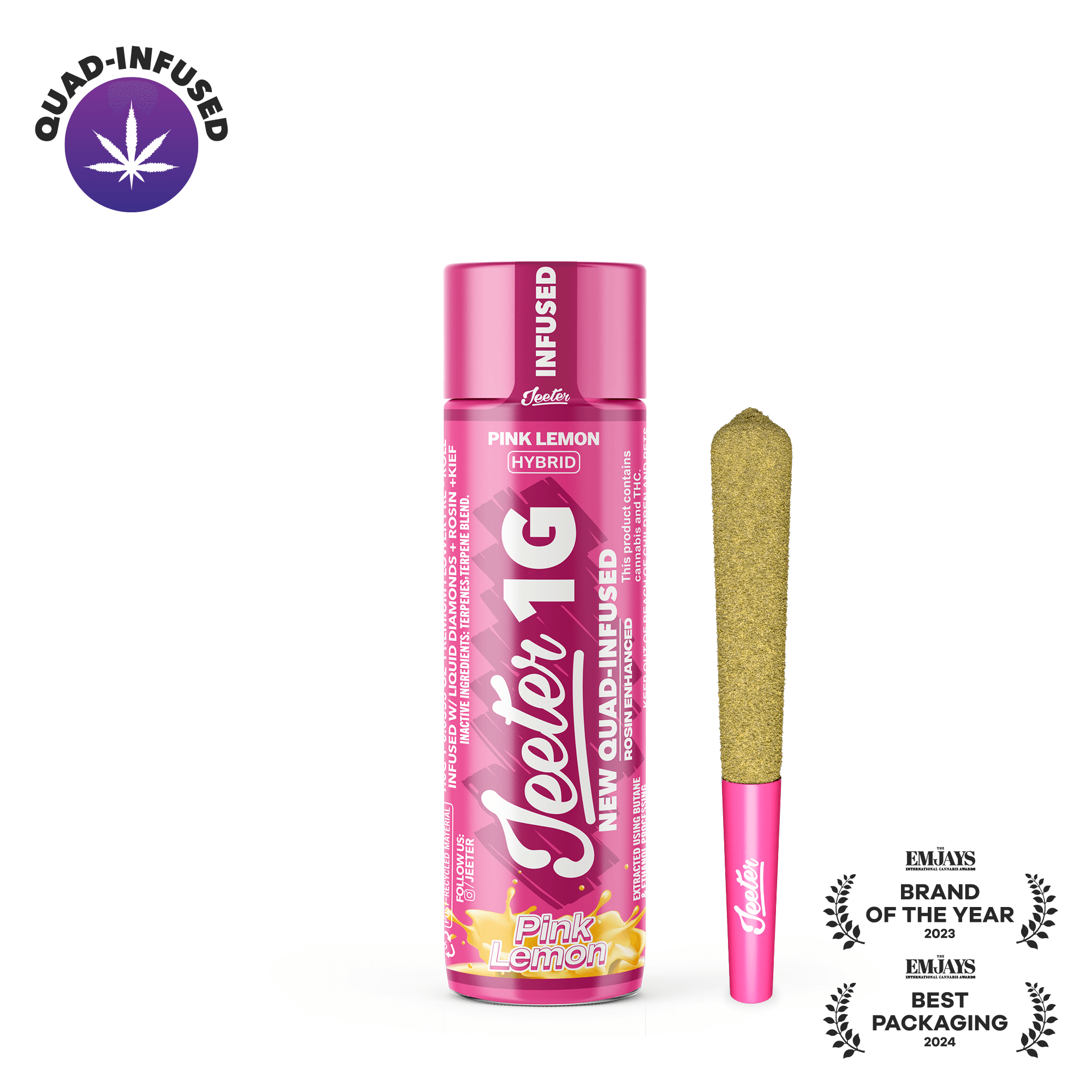 Jeeter Pink Lemon Quad-Infused Jeeter Joint | 1g