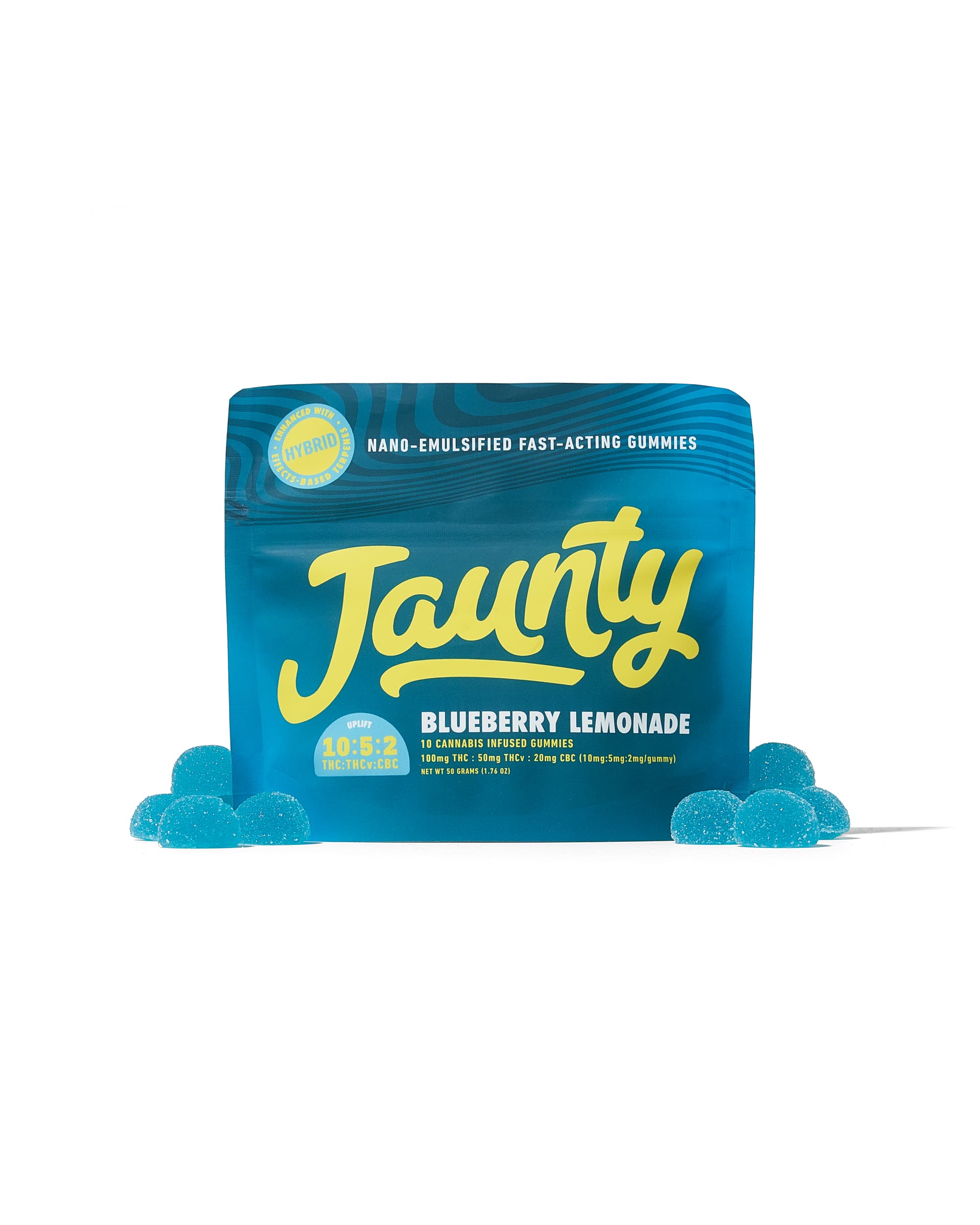 Jaunty Blueberry Lemonade Gummies | 10:5:2 | THC:THCv:CBC | 100mg | 10pk