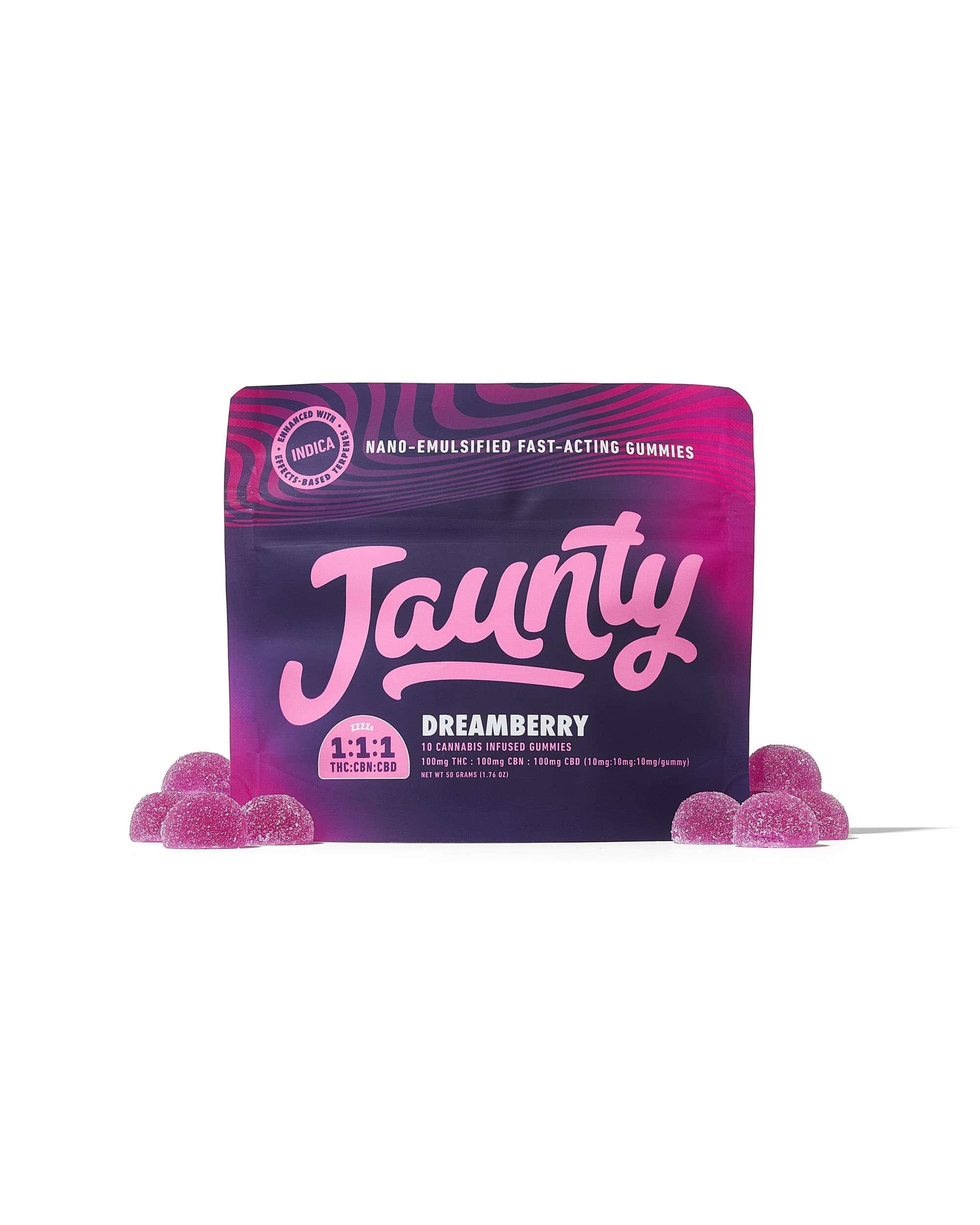 Jaunty Dreamberry Gummies | 1:1:1 | THC:CBD:CBN |100mg | 10pk