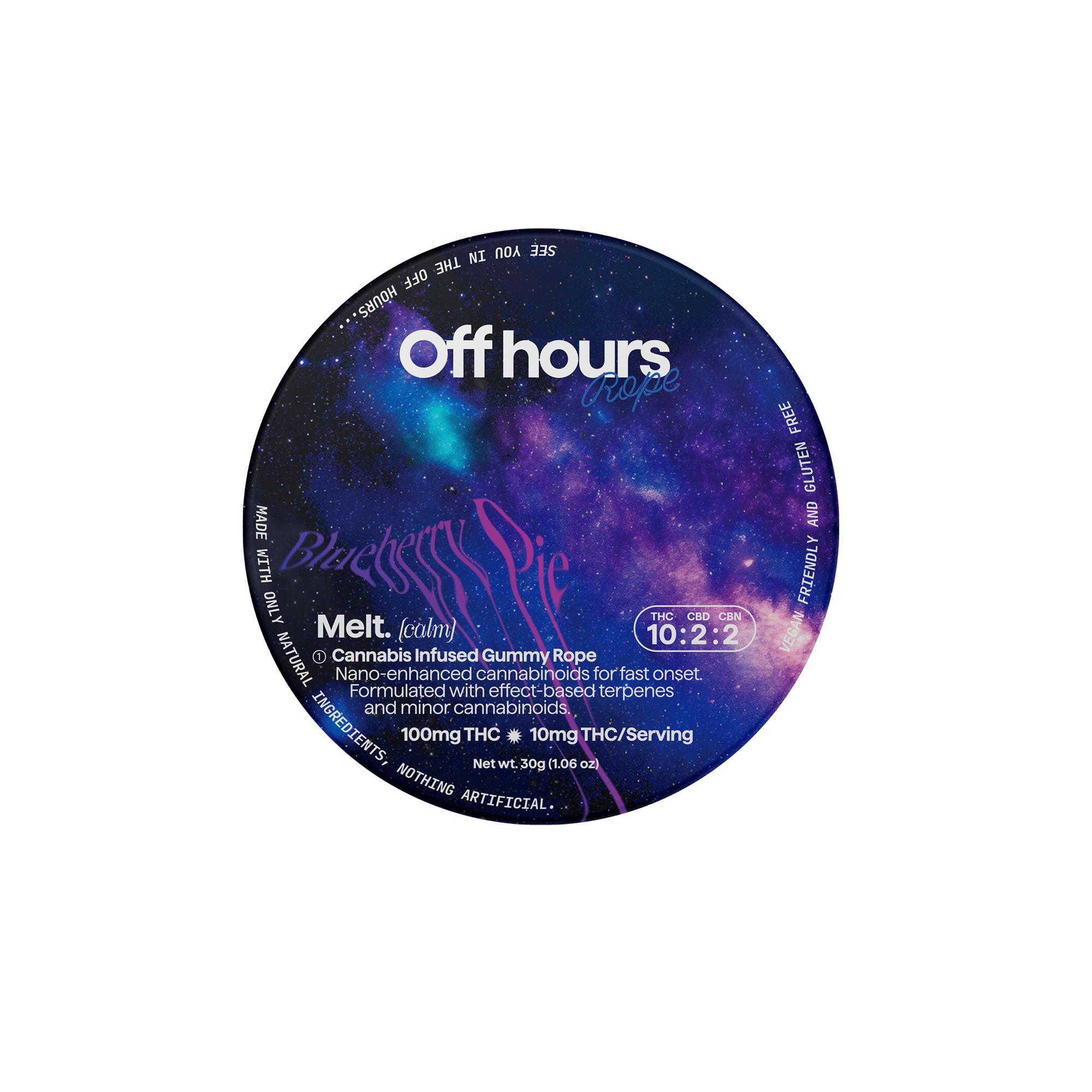 Off Hours Off Hours Melt Blueberry Pie Calm 10pk 10mg Rope