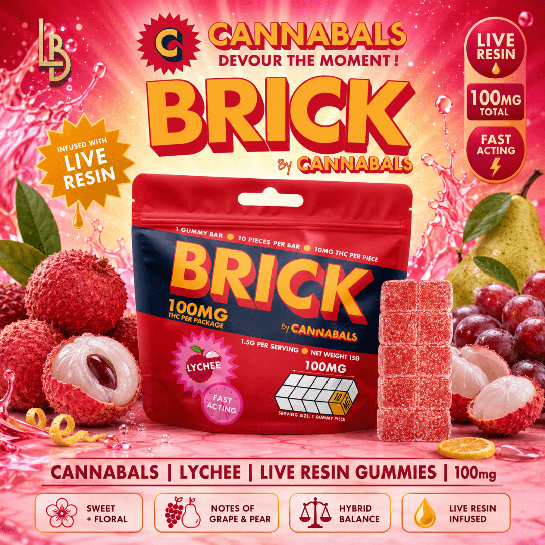 Cannabals Lychee | Live Resin Brick Gummies | 100mg