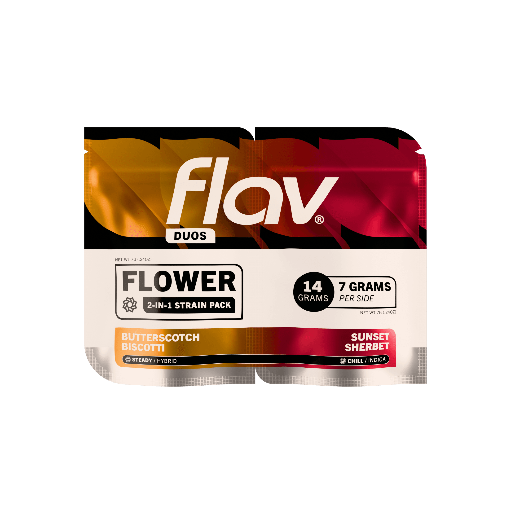 FLAV Butterscotch Biscotti (H) & Sunset Sherbert (I) - Duo Flower - 14g