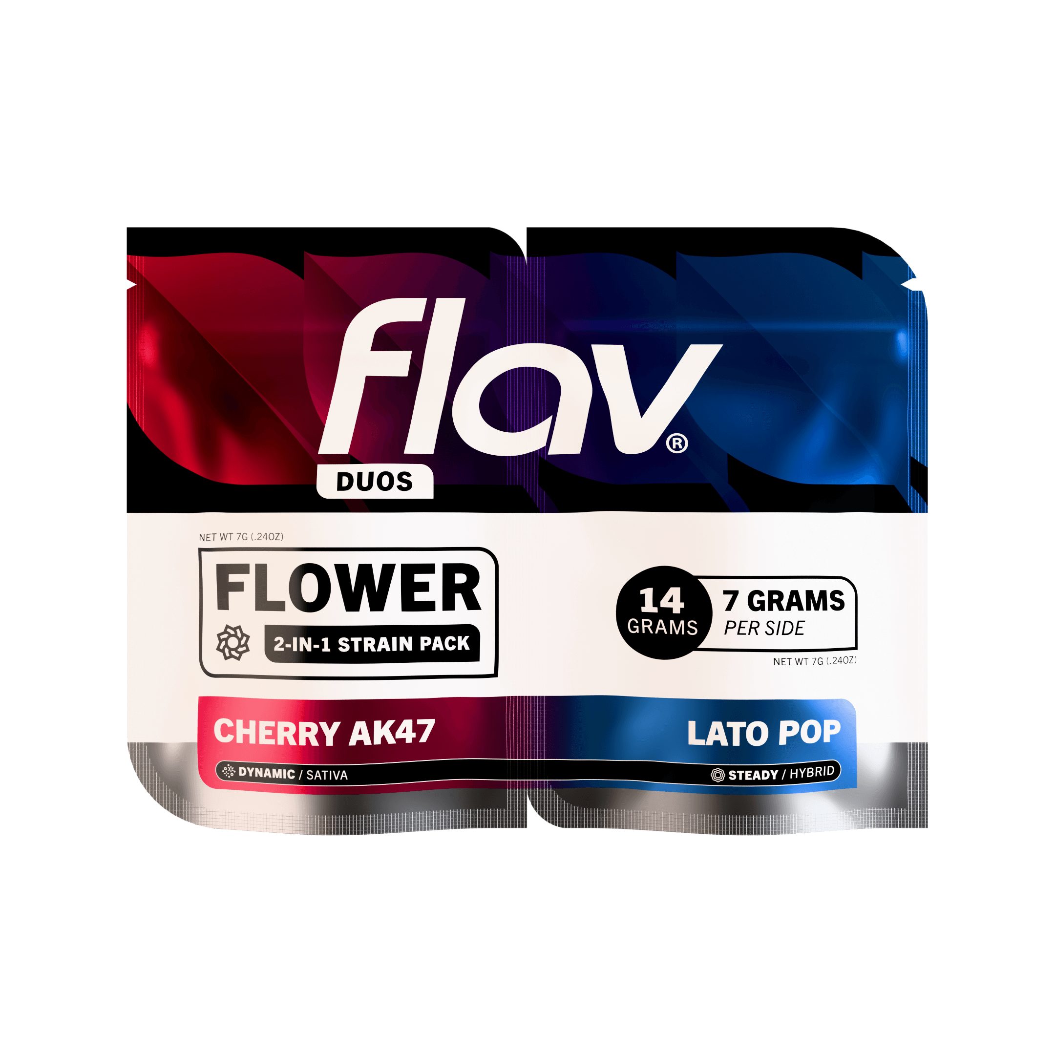 FLAV Lato Pop (H) & Cherry AK47 (S) - Duo Flower - 14g