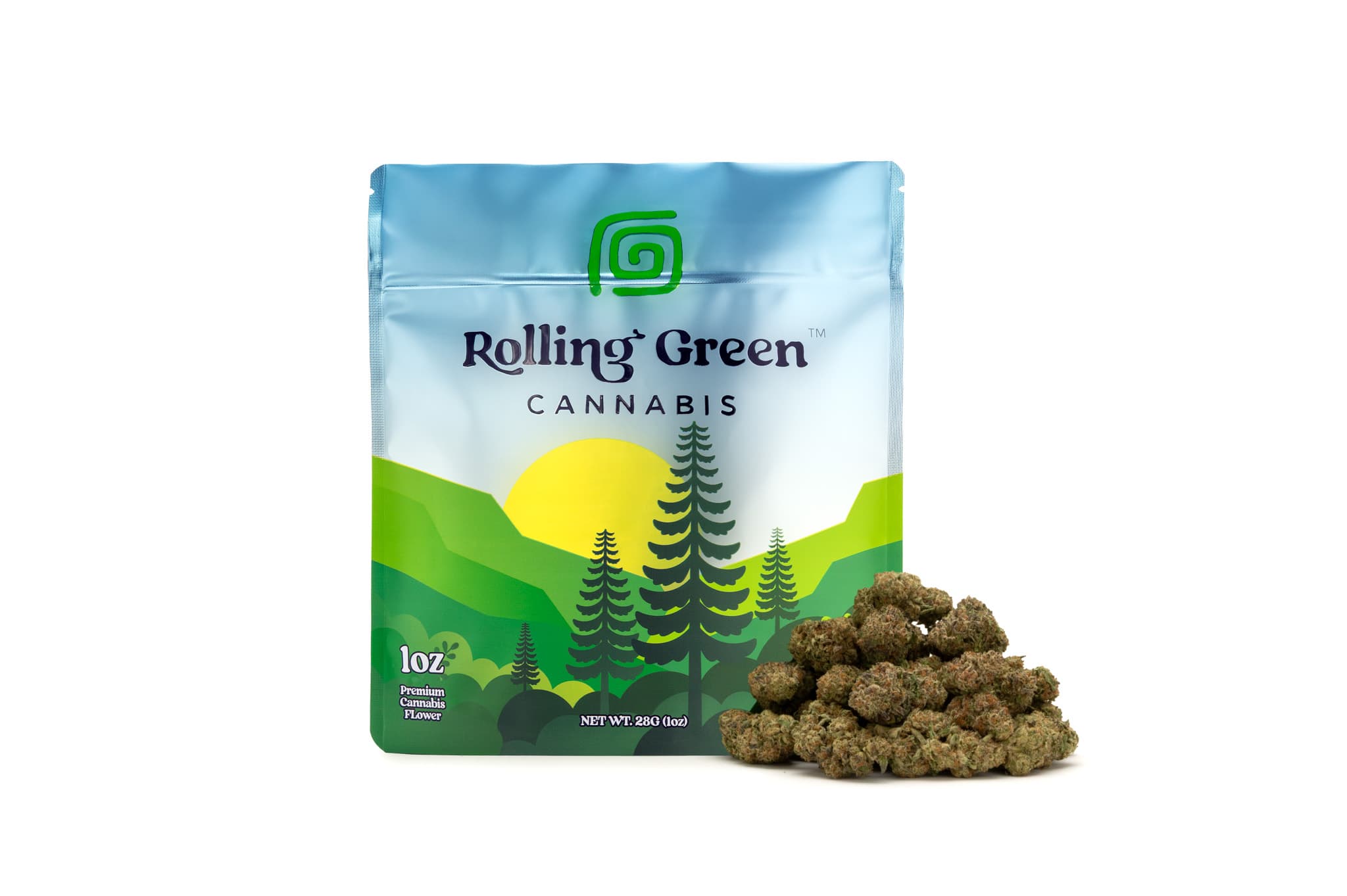 Rolling Green Jelly Cake | Flower