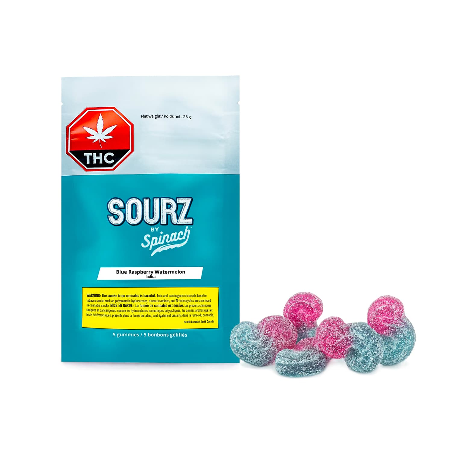 Spinach Blue Raspberry Watermelon - 5 x 2mg