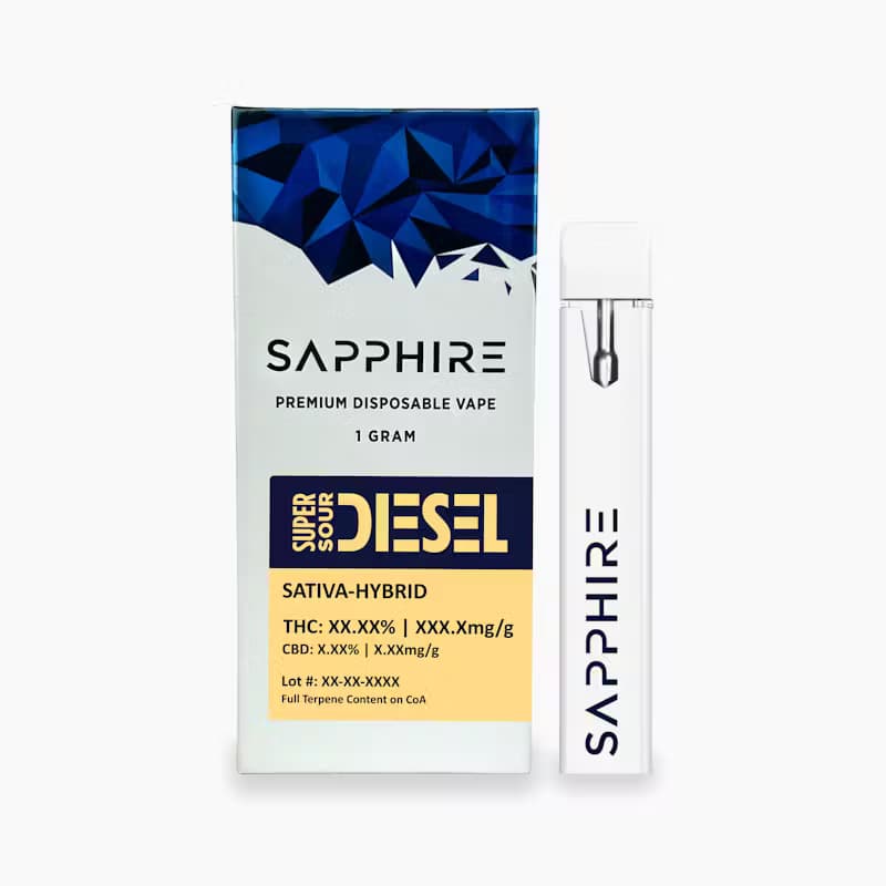 Sapphire Super Sour Diesel | AIO Disposable Vape 1g