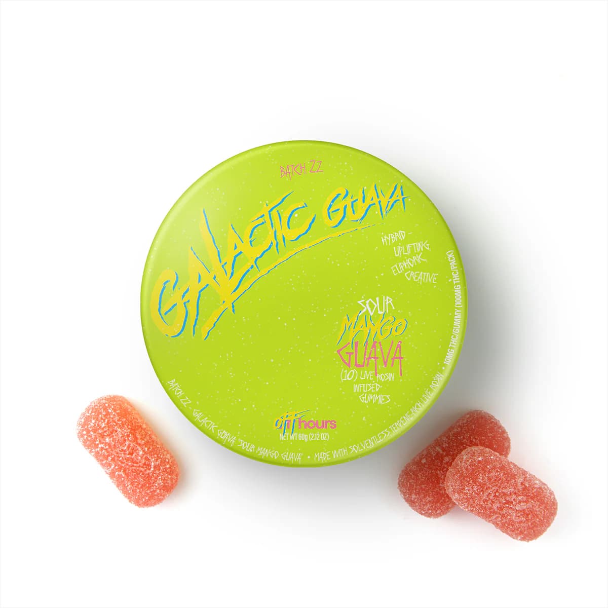 Off Hours Live Rosin Galactic Guava | SOUR MANGO GUAVA | 10-Pack Edibles