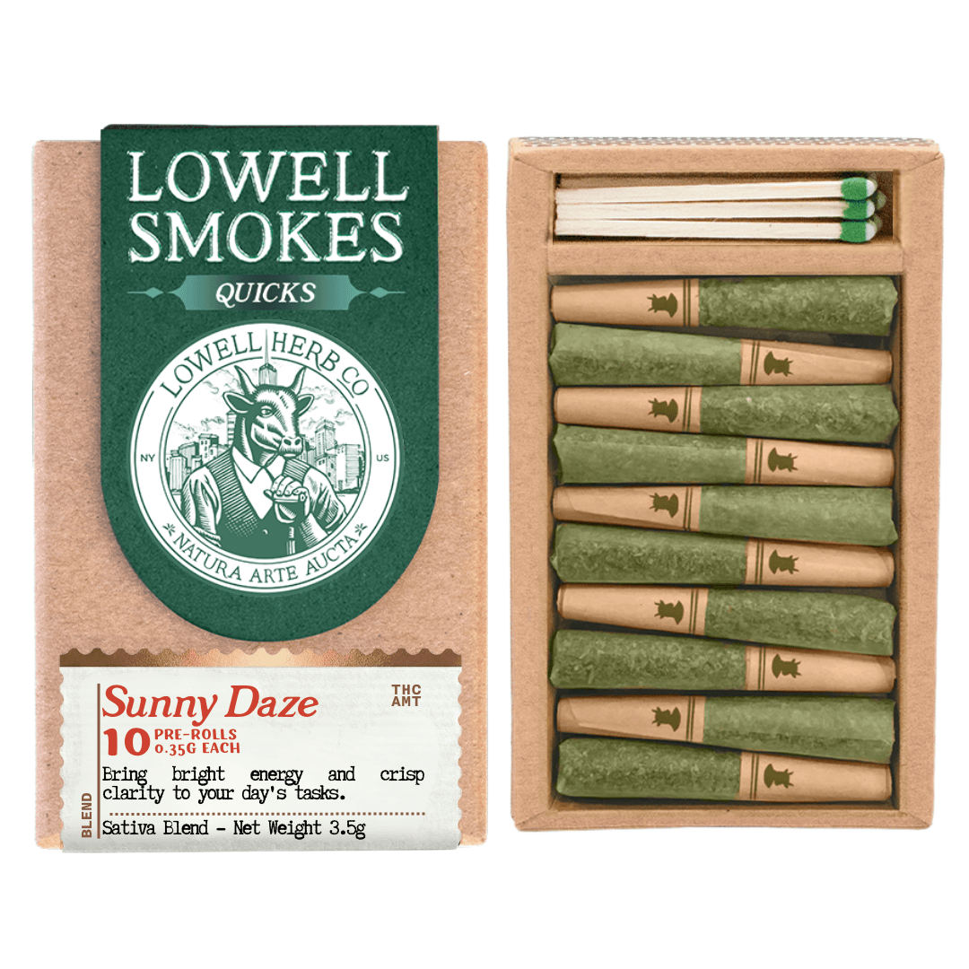 Lowell Herb Co. Lowell Quicks | Sunny Daze | 10 .35g Pre-rolls | 3.5g