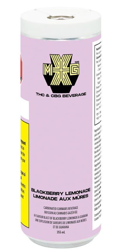 XMG Blackberry Lemonade - 1:1 CBG:THC + caffeine - 355ml - 10mg