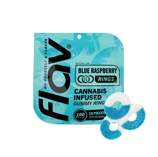 FLAV Blue Raspberry Rings - 100mg