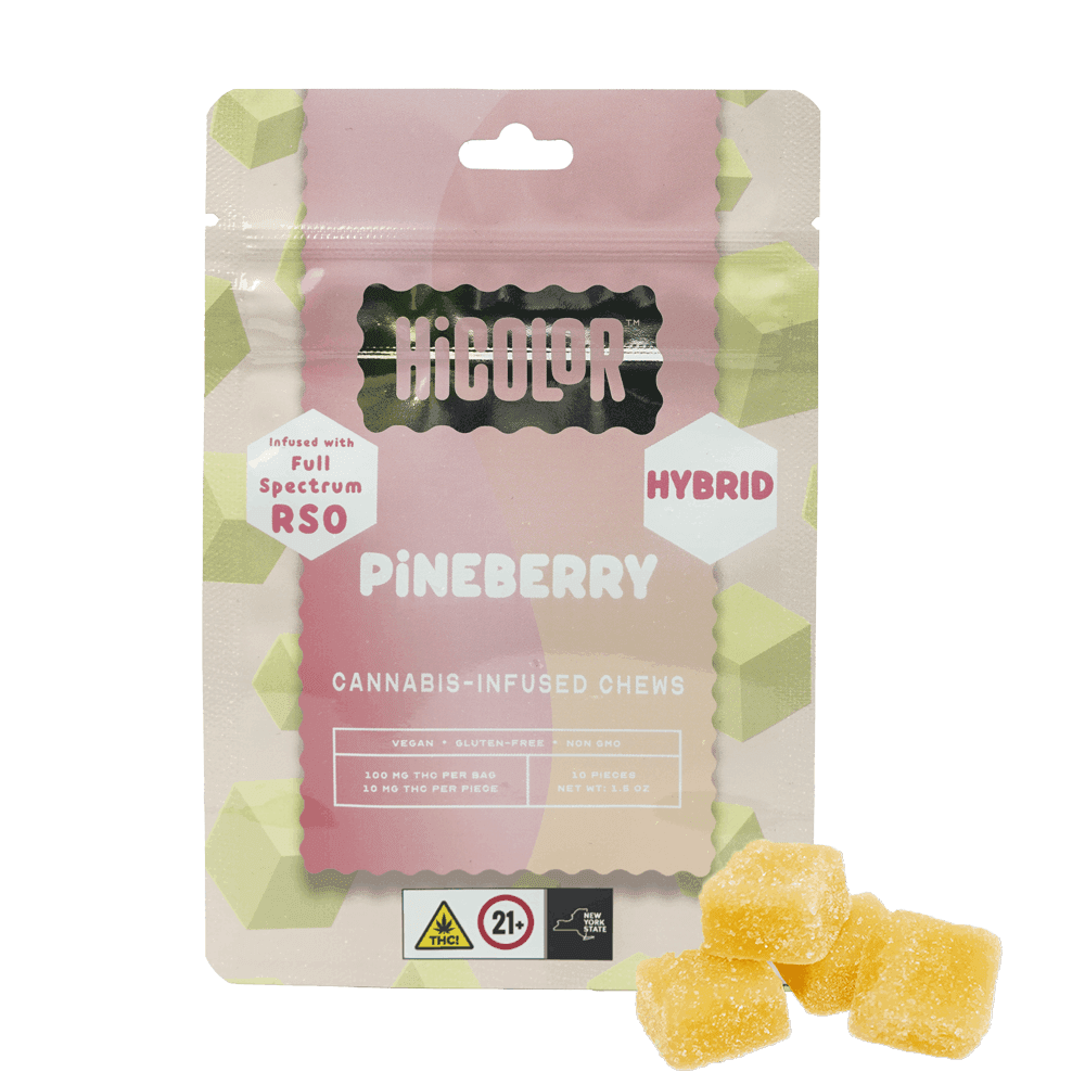 HiCOLOR 100mg RSO Gummies - Pineberry