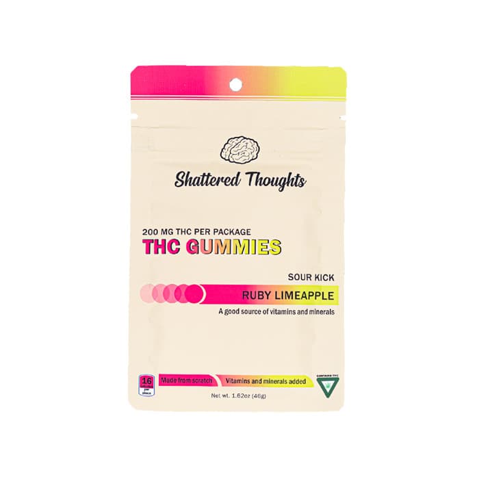 Shattered Thoughts 100mg Ruby Limeapple Gummies Shattered Thoughts