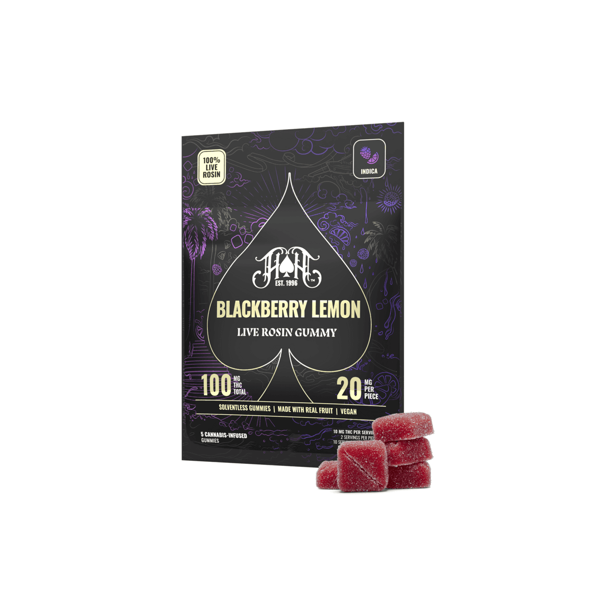 HEAVY HITTERS Blackberry Lemon | Live Rosin Gummies | 100mg