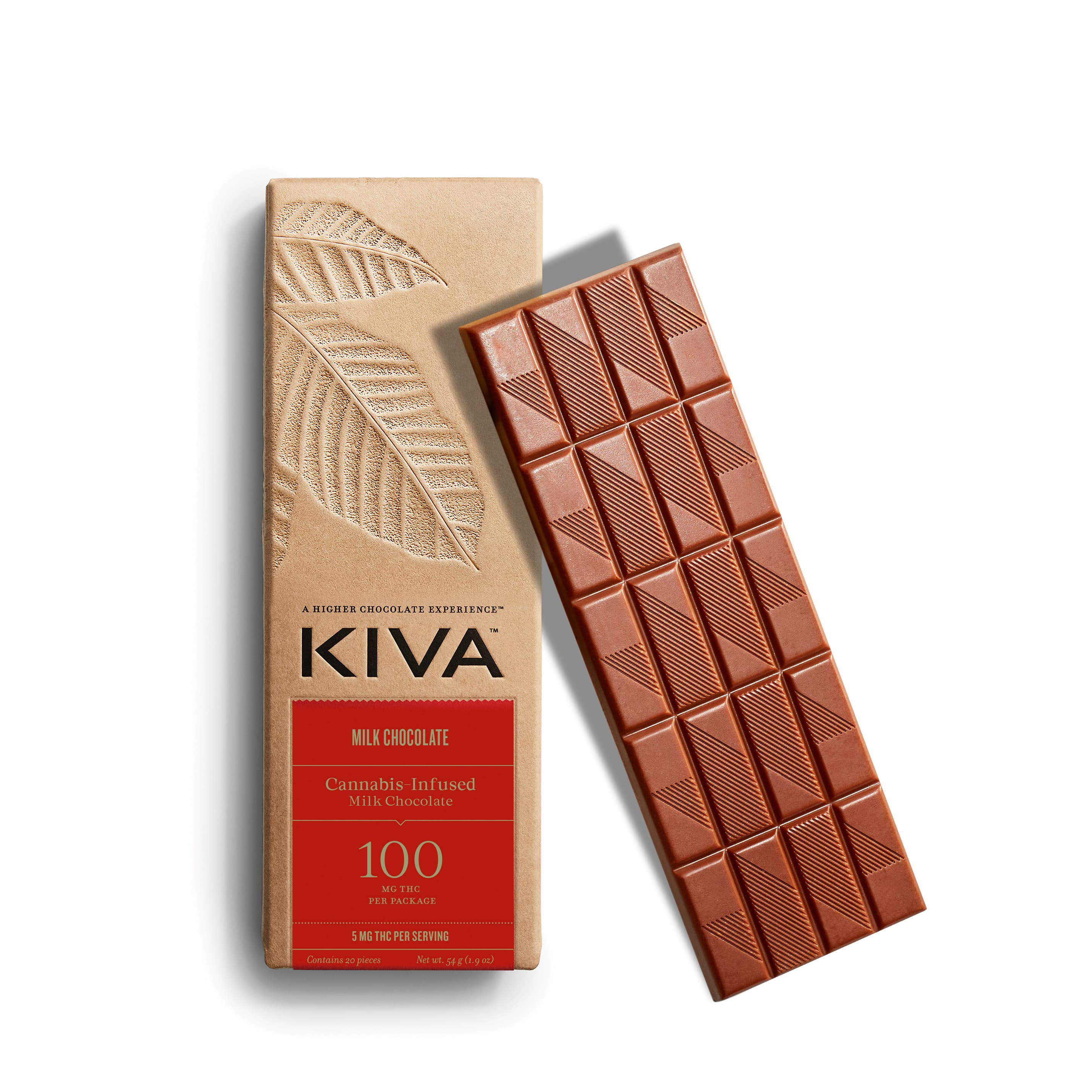 Kiva Milk Chocolate | 20pk Chocolate | 5mg
