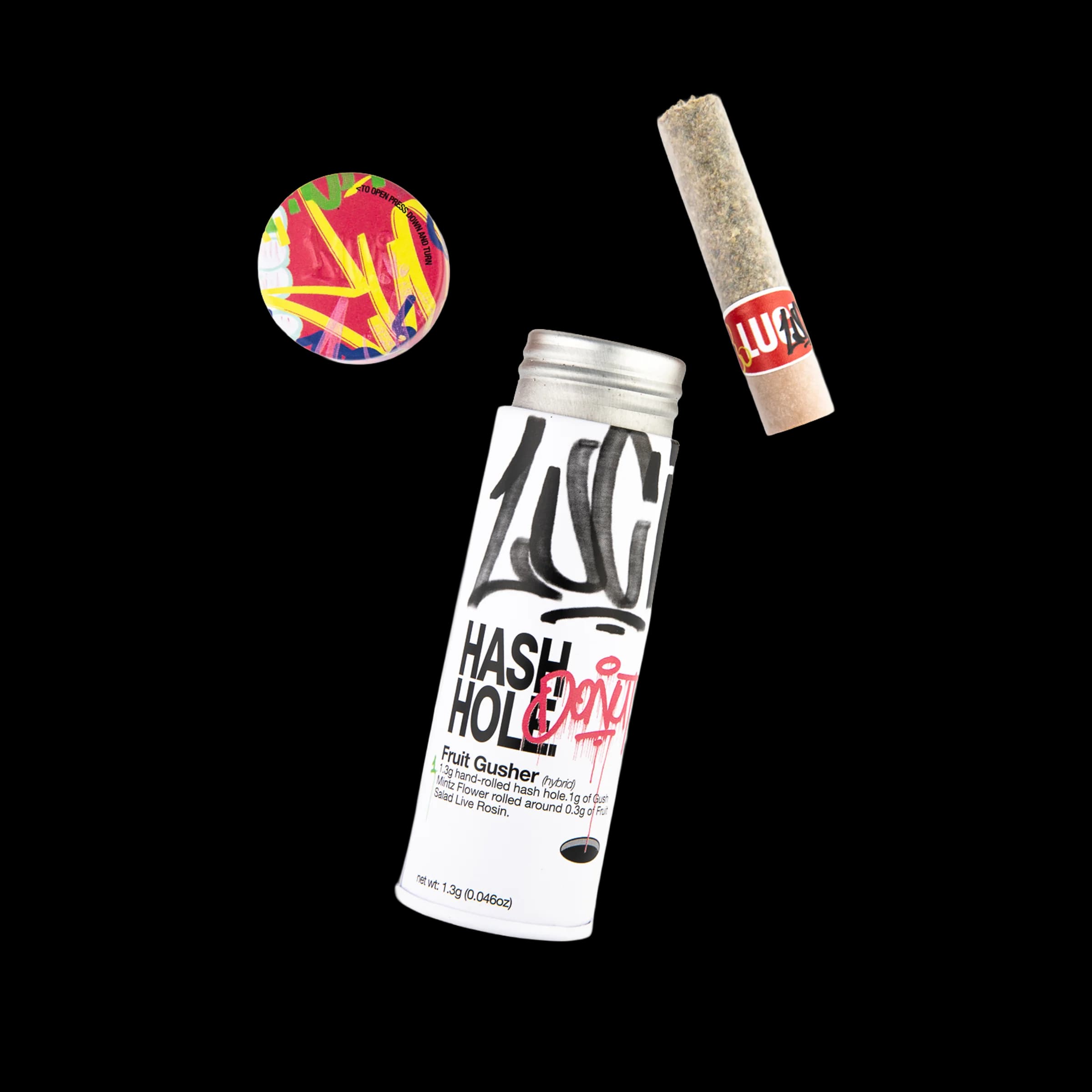 Luci PRE-ROLL - INFUSED HASH HOLE - FRUIT GUSHER - 1.3 G