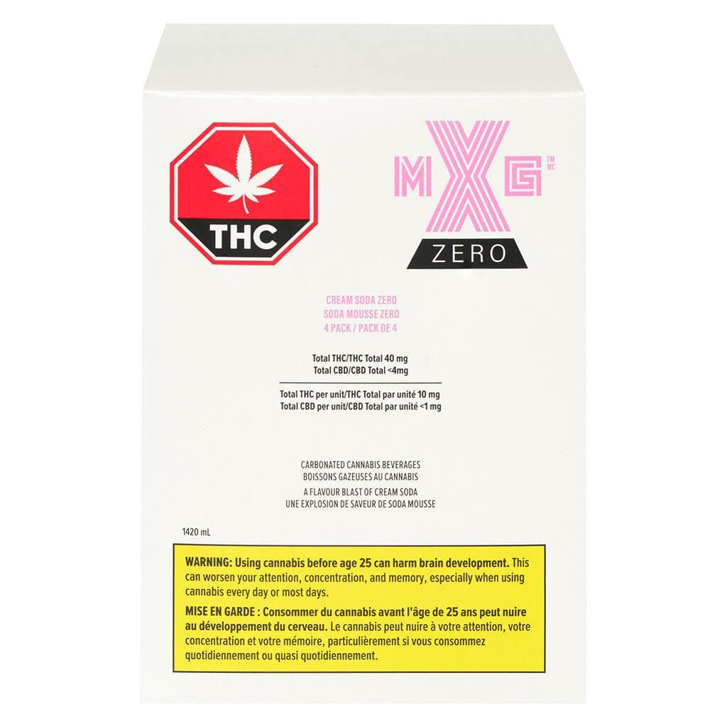 XMG XMG Zero Cream Soda 355ml 4 Pack