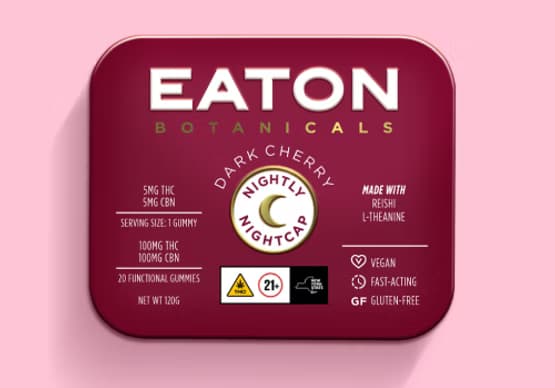 EATON Dark Cherry "Nightly Nightcap" - Gummies - 20pk - THC : CBN 100mg