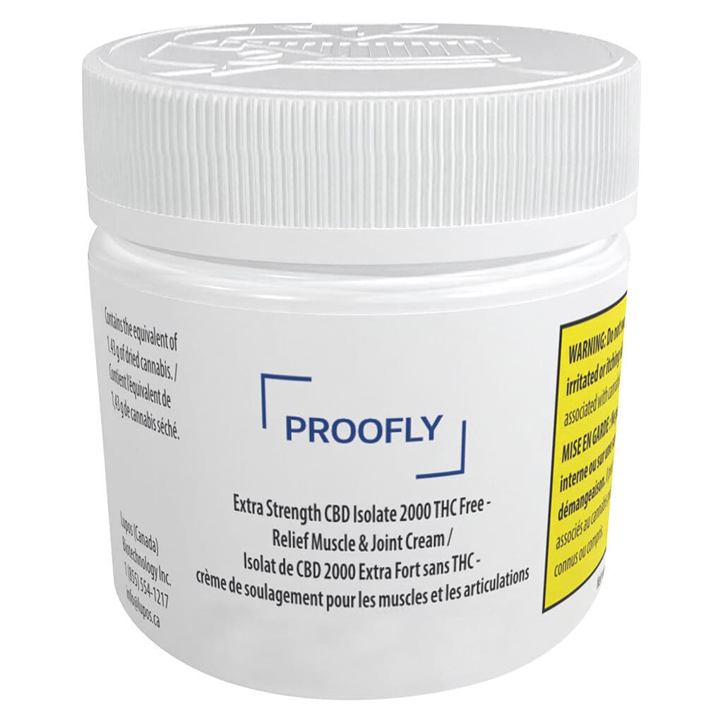 Proofly Extra Strength CBD Isolate 2000 THC Free Relief Muscle Joint - Sativa - 100g