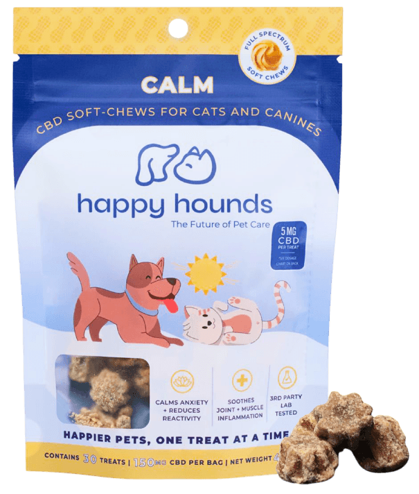 Happy Hounds Calm: Peanut Butter Soft Chew - CBD 30 Pack - (150mg)