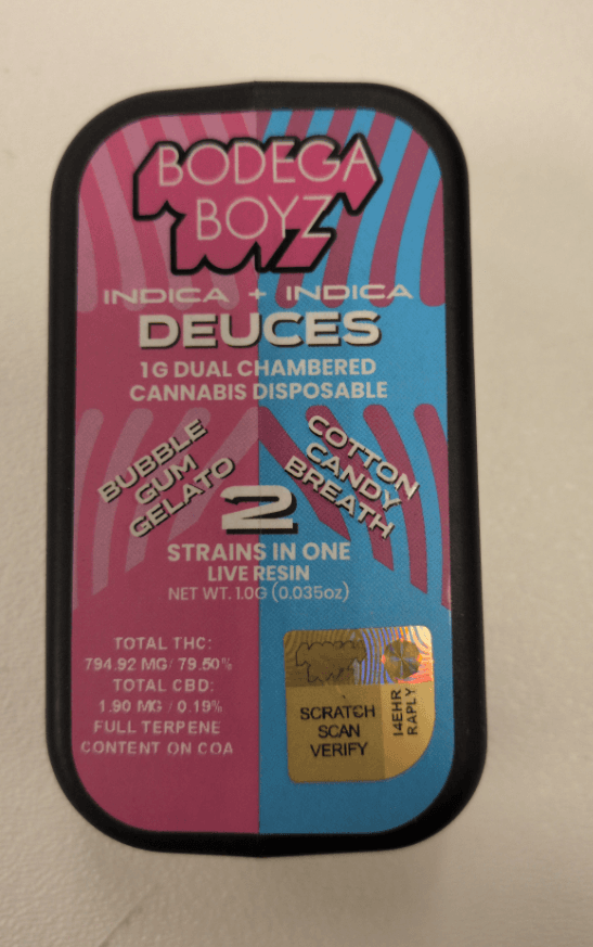 Bodega boyz 2G Dual Chamber - Bubble Gum Gelato/ Cotton Candy Breath