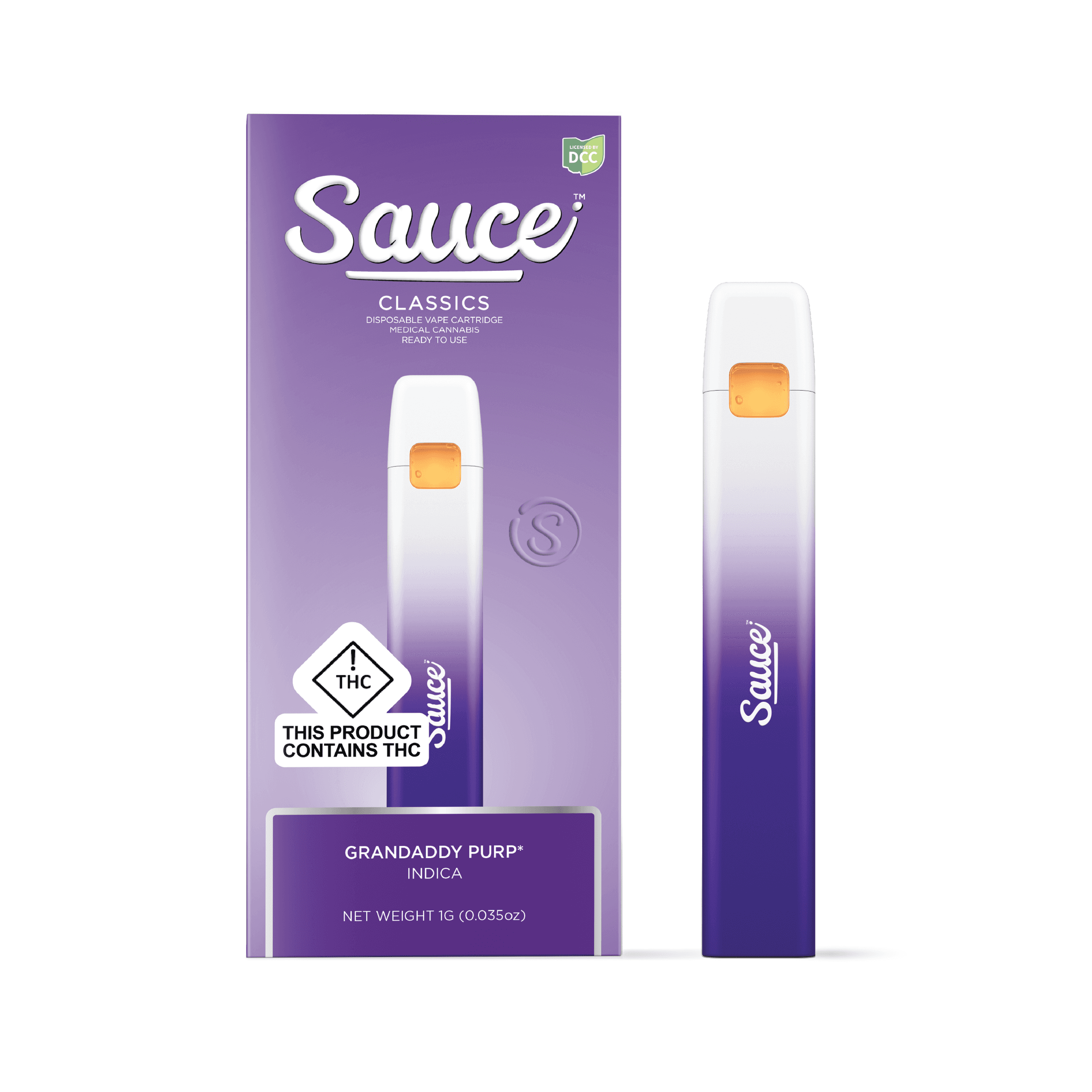 Sauce Sauce: Grandaddy Purp - Disposable 1g