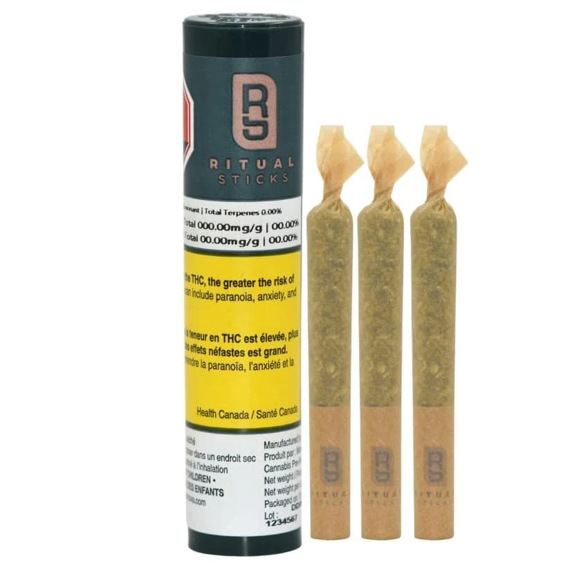 Ritual Sticks - Blueberry Pancakes Pre Roll - Indica - 3x0.5g