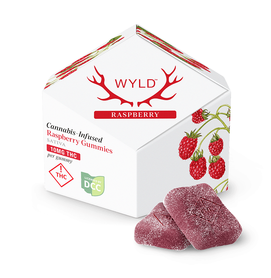 Wyld Raspberry Sativa Enhanced Gummies | 100mg