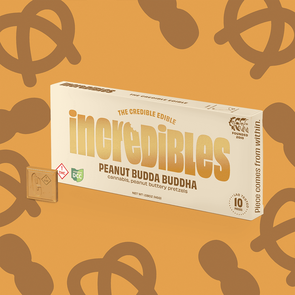 incredibles Peanut Budda Buddha Bar | Chocolate | 10 pack | 100mg THC