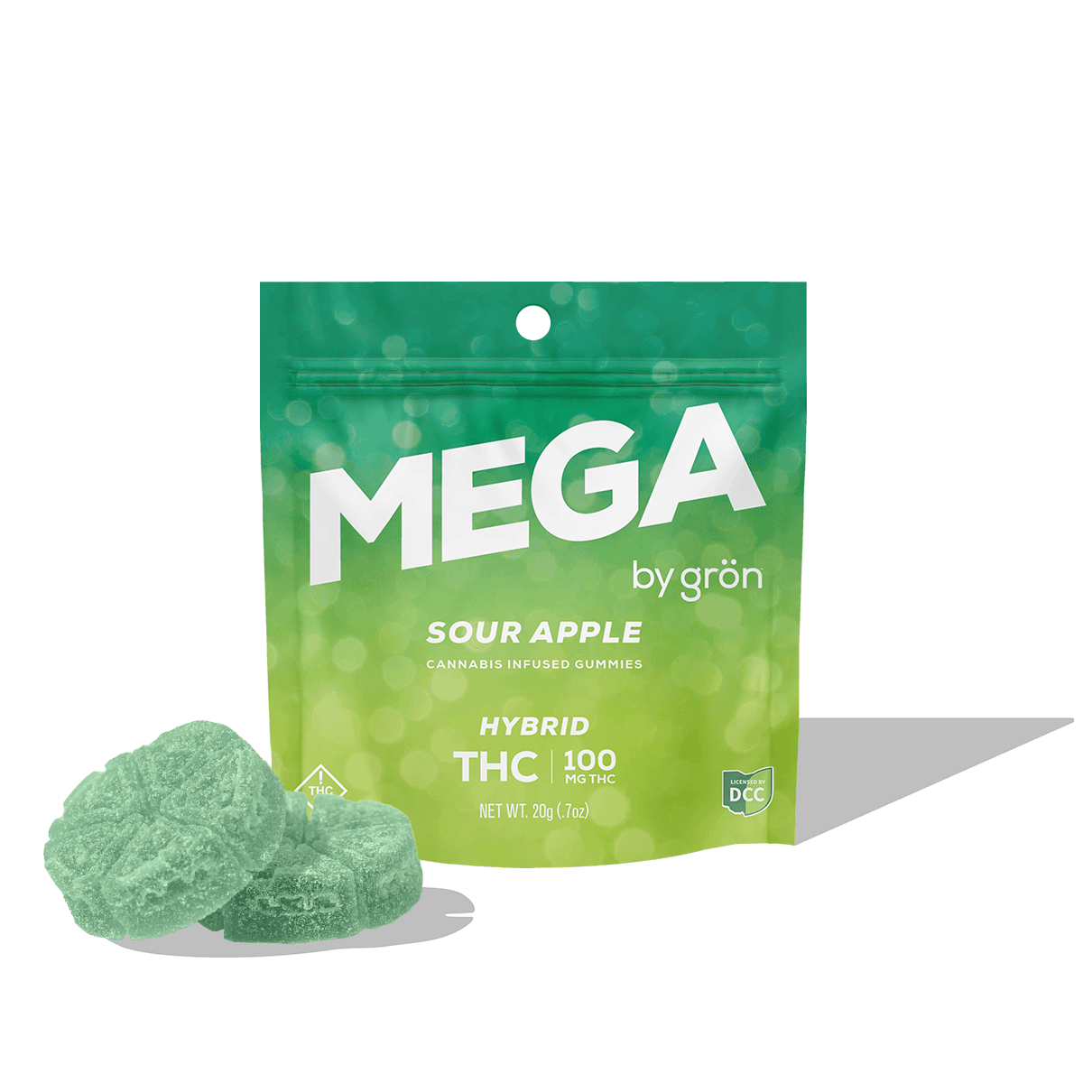 Grön Sour Apple MEGA - THC - Hybrid