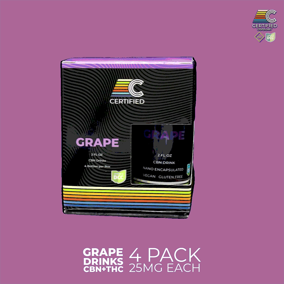 CERTIFIED Grape CBN Drink | 4pk
