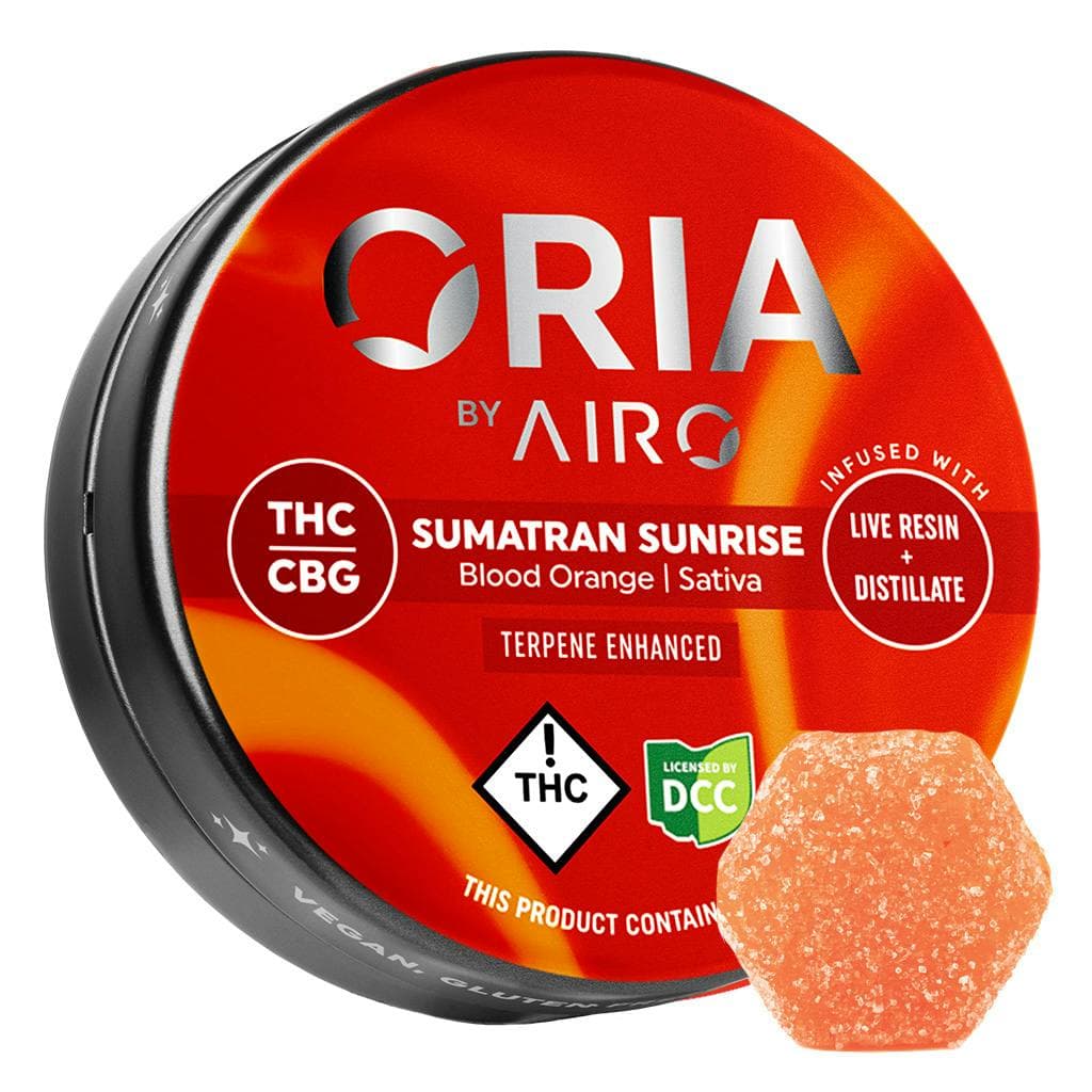 Oria Sumatran Sunrise + CBG Blood Orange Live Resin Gummies (100mg)