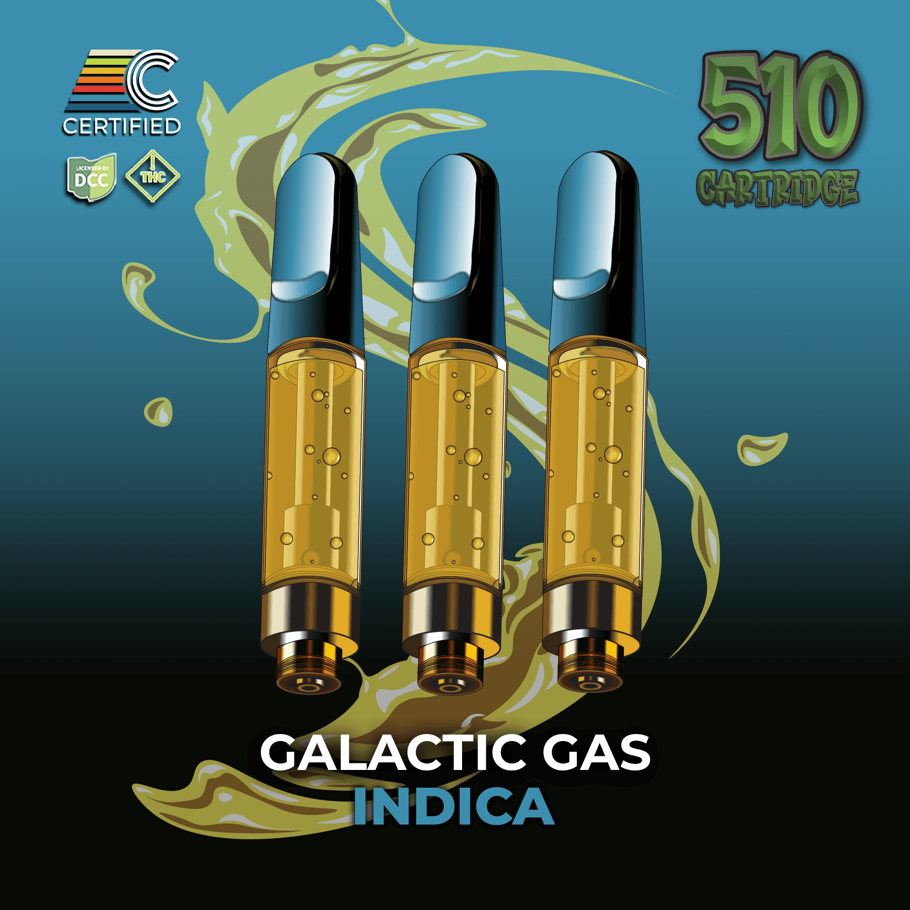 CERTIFIED Galactic Gas | 3pk 1g Distillate Cart