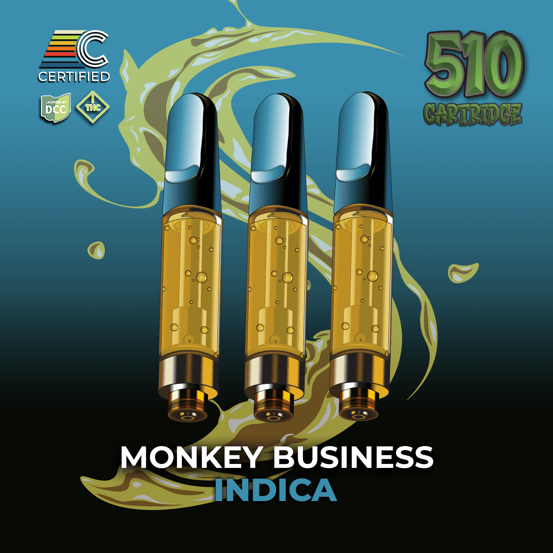 CERTIFIED Monkey Business | 3pk 1g Distillate Carts