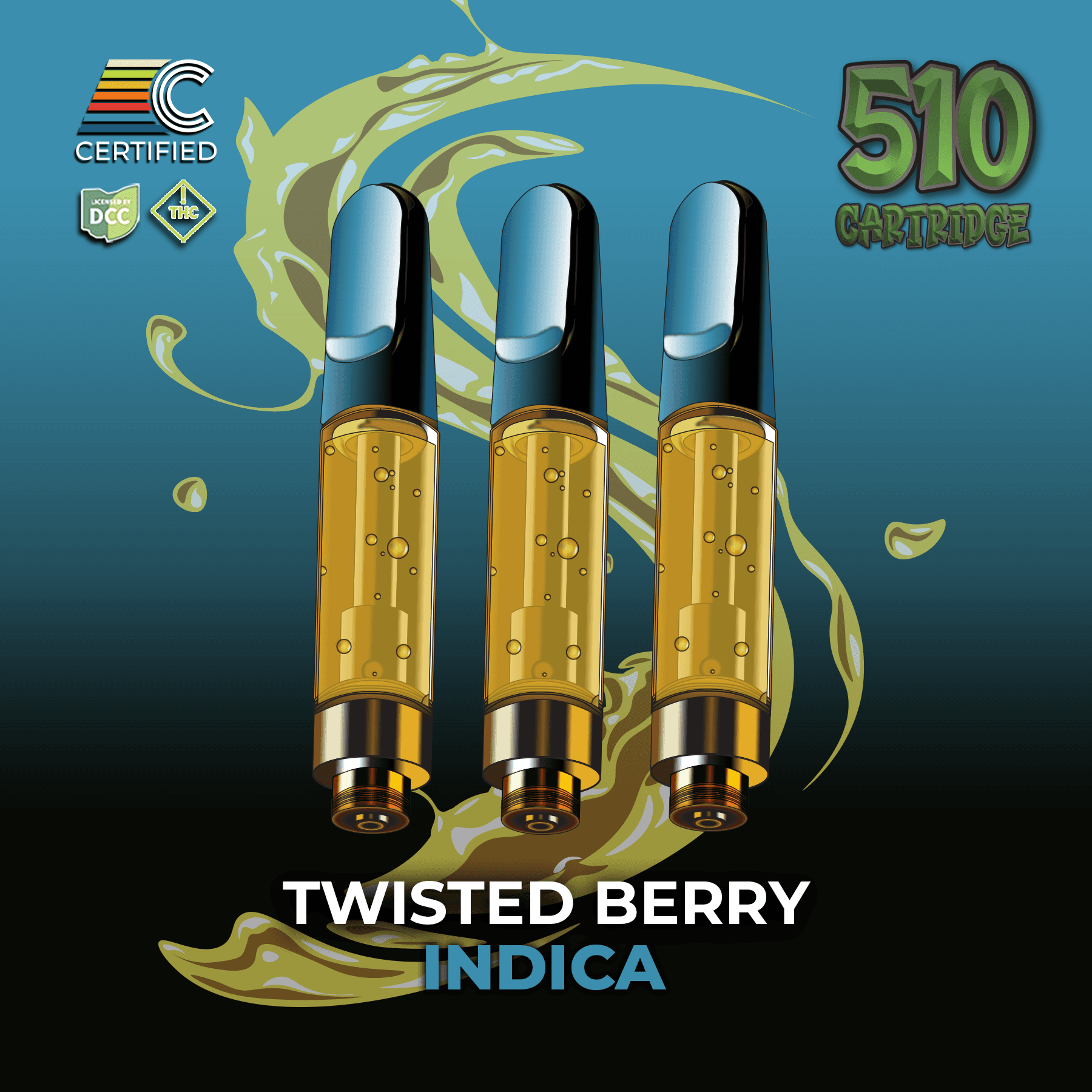 CERTIFIED Twisted Berry | 3pk 1g Distillate Cart