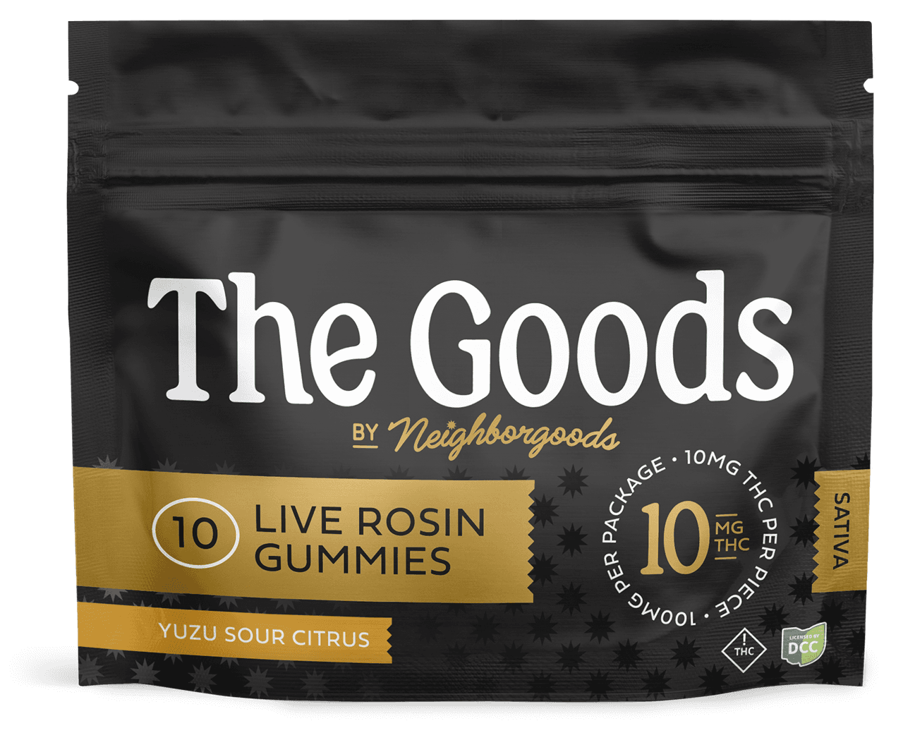 The Goods Yuzu Sour Citrus | Live Rosin Gummies | [92.16mg]