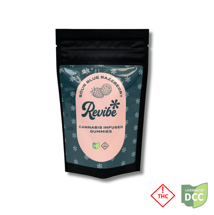 Revibe Sour Blue Razzberry Gummies 10pk - 500mg