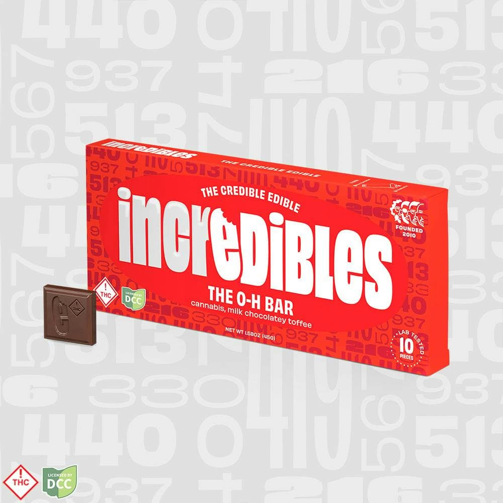 incredibles OH Chocolate Bar - 100mg 10pk Chocolates