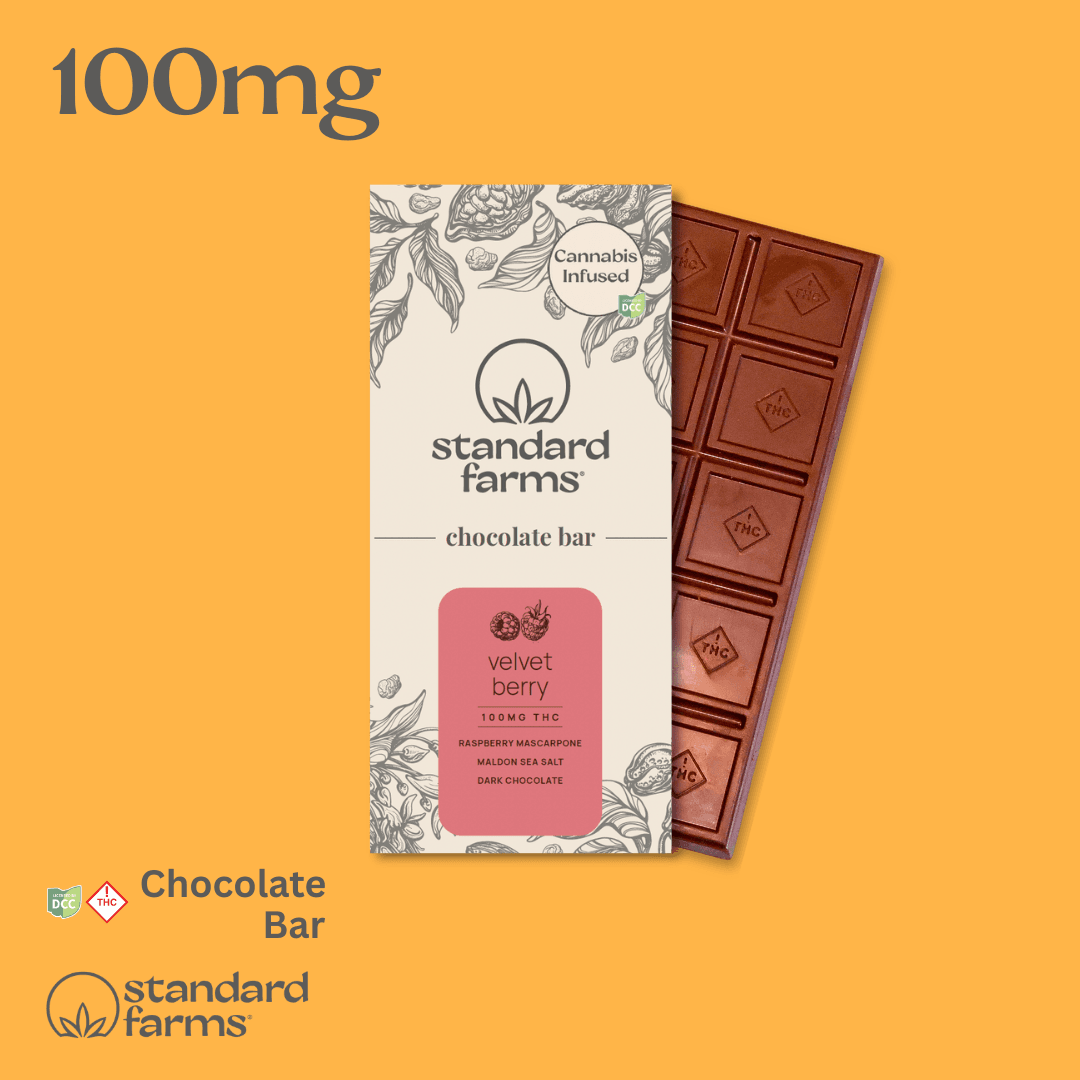 Standard Farms Velvet Berry Chocolate Bar 10pc | 100mg