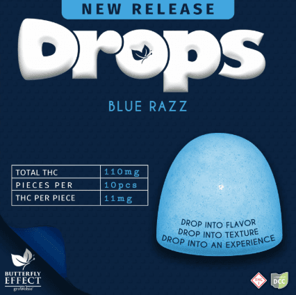 Drops Drops Blue Razz Gummies 110mg 10pk
