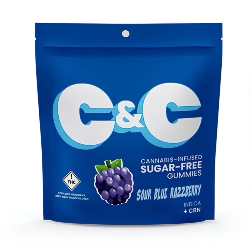 Chew & Chill Blue Raspberry + CBN Gummies 100mg | 10pk