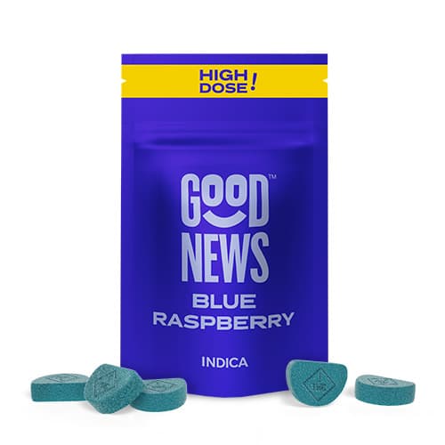 Good News Blue Raspberry High Dose Gummies