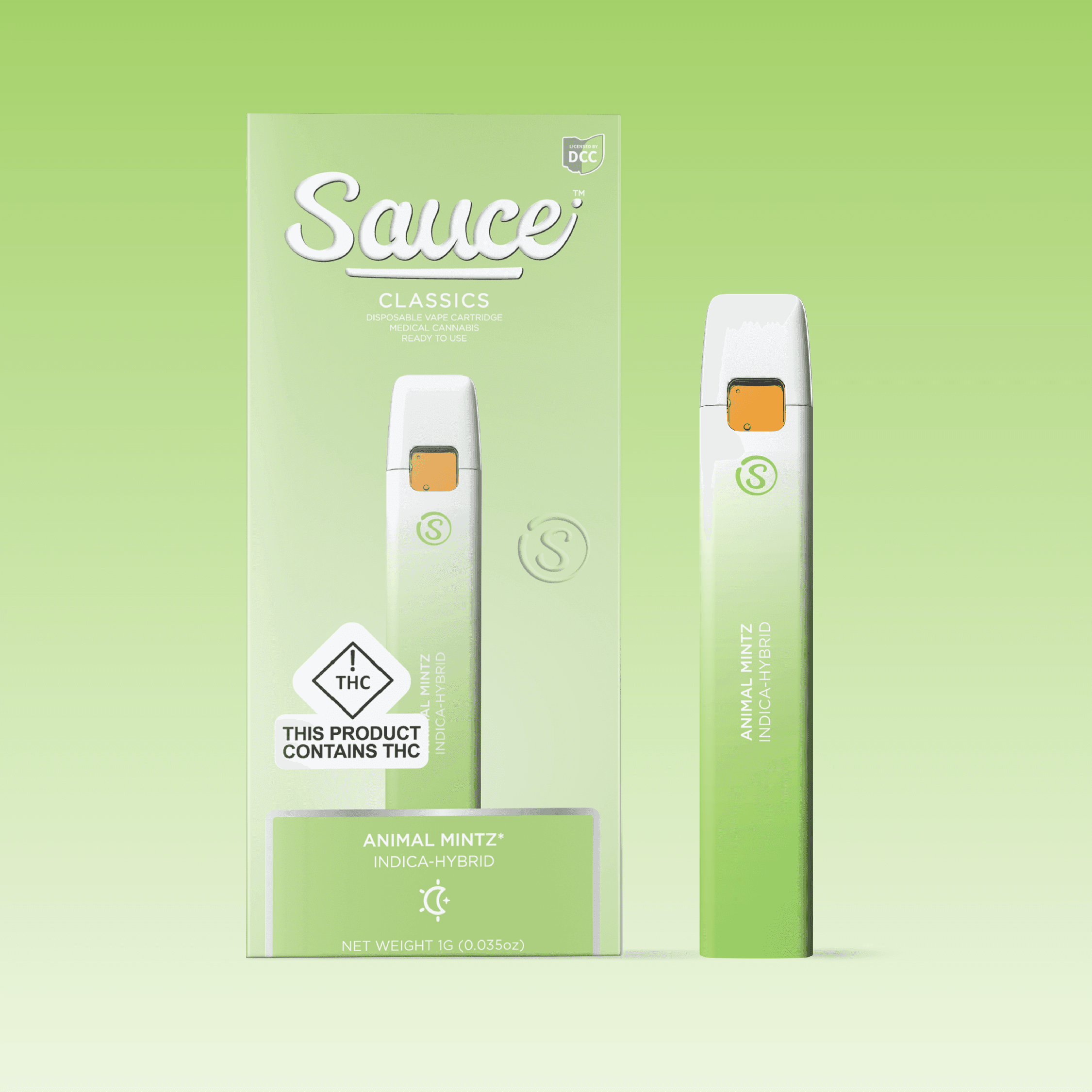 Sauce Animal Mintz | 1g Distillate + Botanical Terpenes Disposable Vape