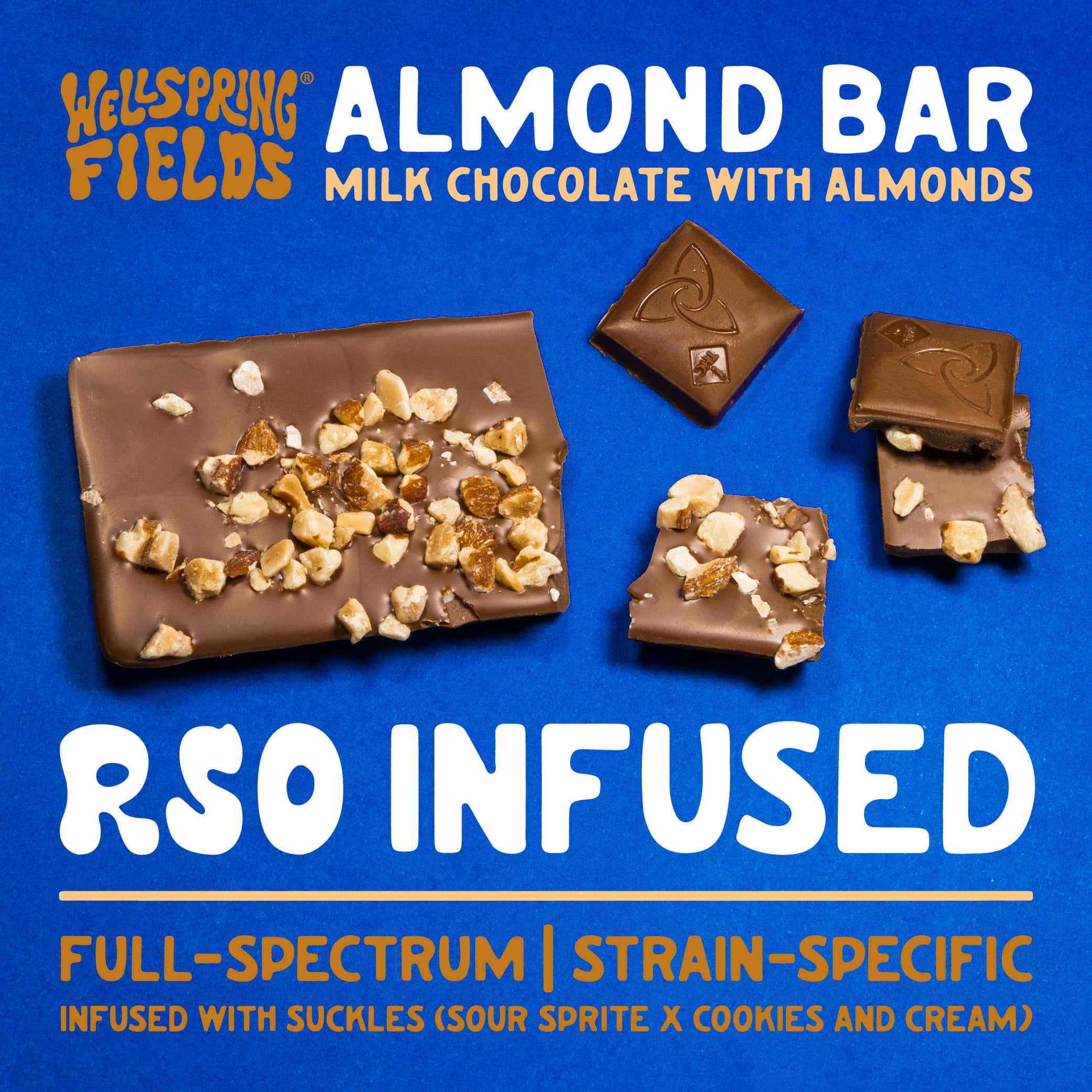 Wellspring Fields Wellspring Fields | Almond Bar | 110mg RSO Infused Chocolate Bar