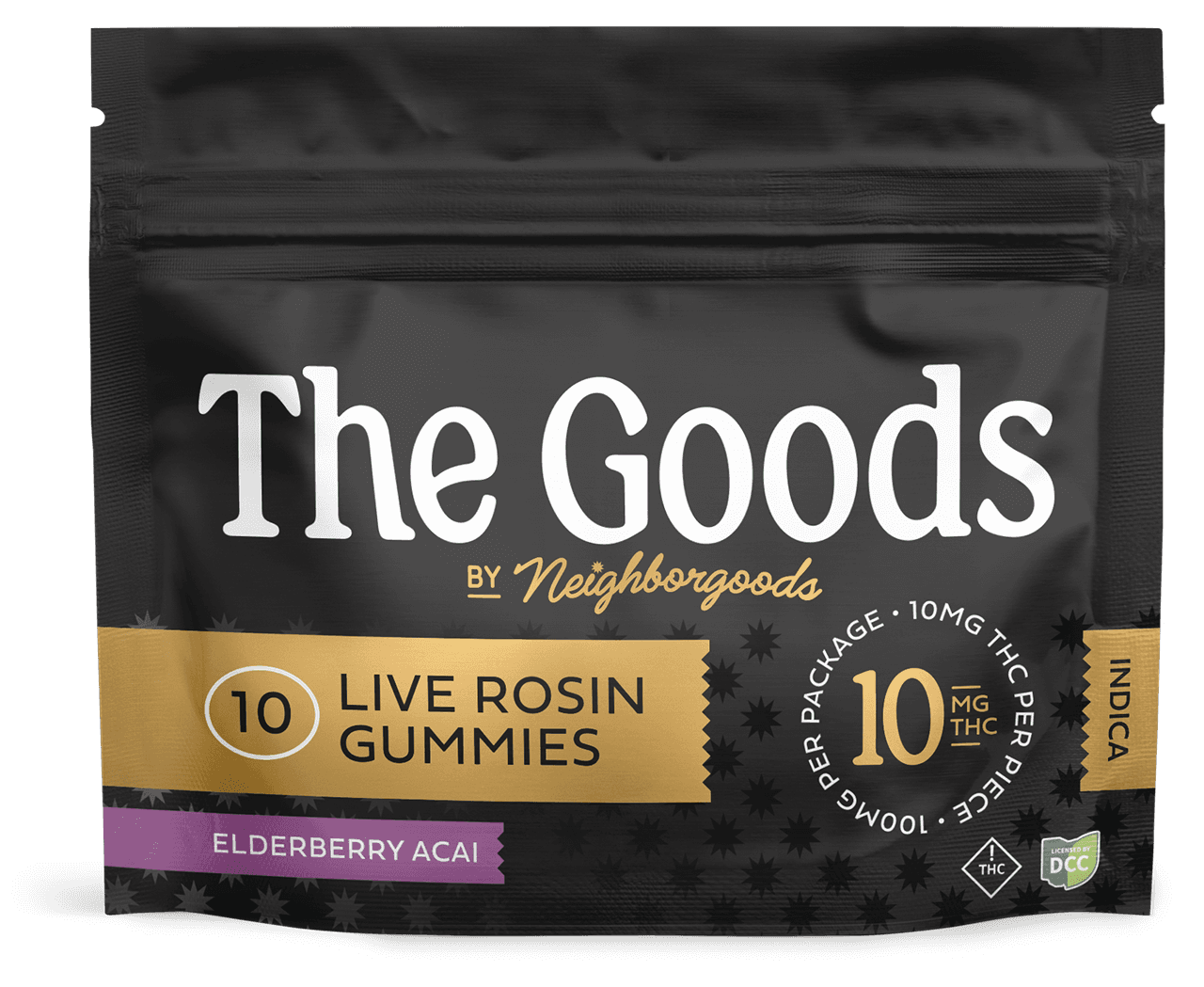 The Goods Elderberry Acia 10pc | 100mg Live Rosin Gummies
