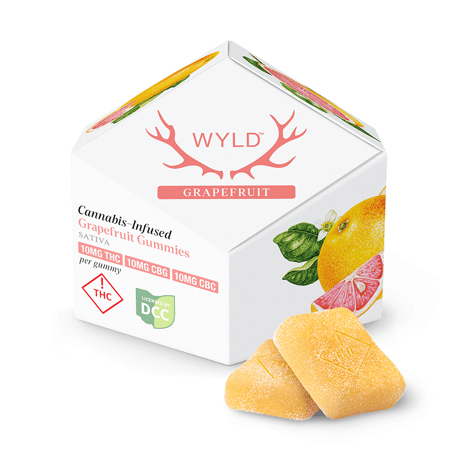 Wyld Grapefruit 1:1:1 THC:CBC:CBG Gummies (100mg)